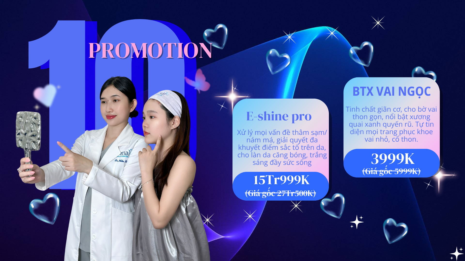 E-Shine Pro - Giải pháp trị mụn chuyên sâu | BTX Vai Tròn - Tinh Chất Giãn Cơ, Bờ Vai Thon Gọn