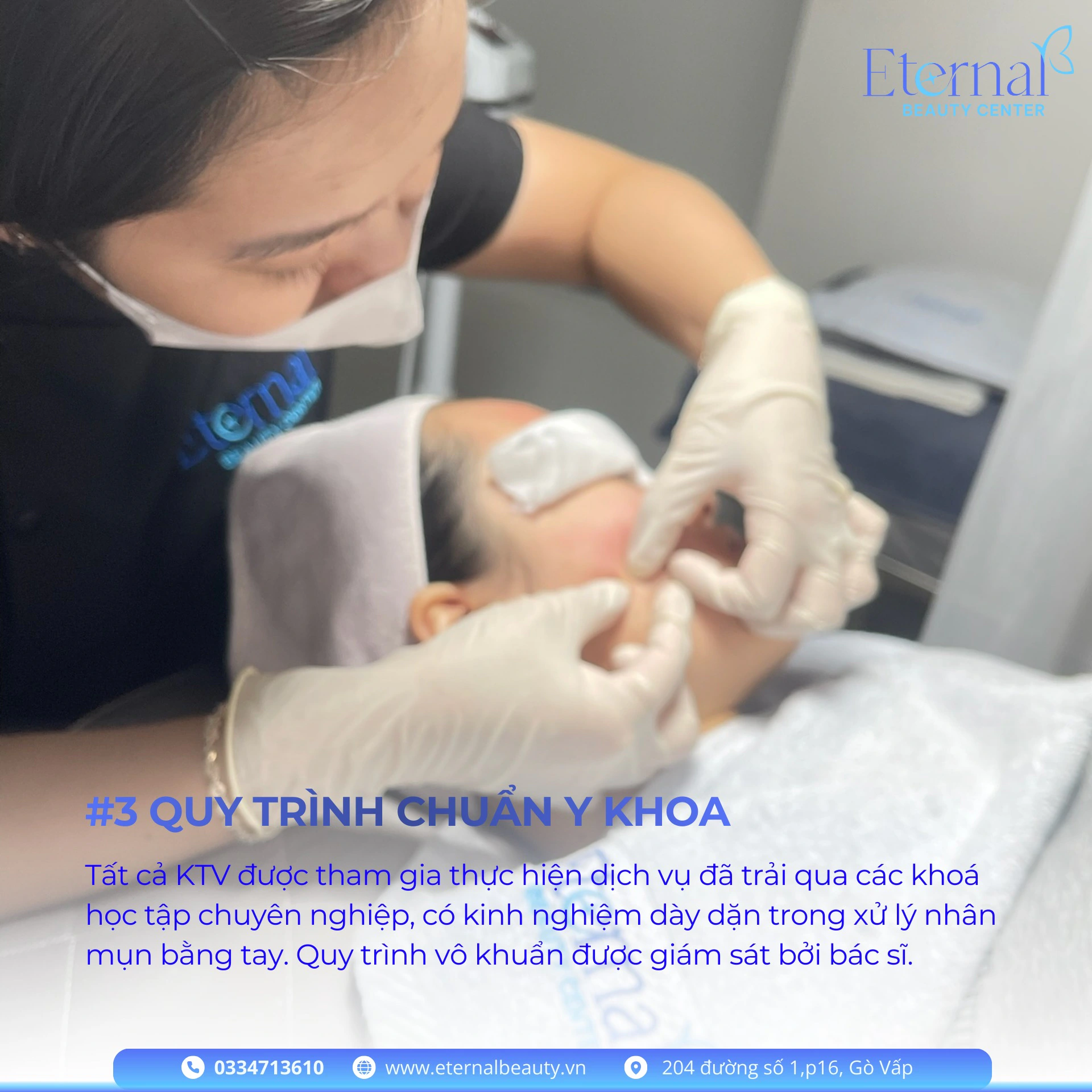 Clinical-grade extraction protocol at Eternal Beauty Center