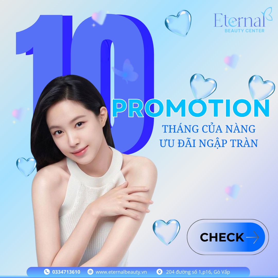 Chương Trình Khuyến Mãi Tháng 10 – Eternal Beauty Center: Tháng Của Nàng, Ưu Đãi Ngập Tràn