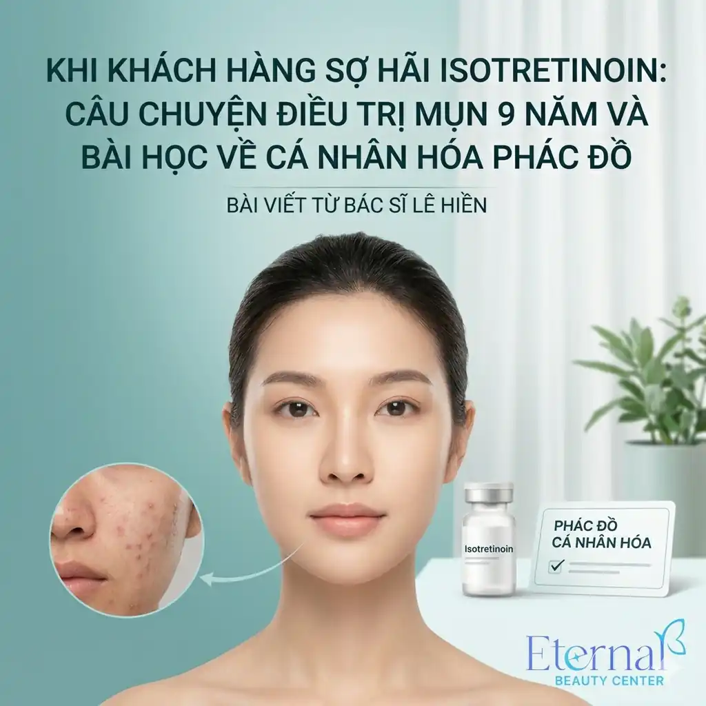 Khi khách hàng sợ hãi Isotretinoin: Câu chuyện điều trị mụn 9 năm và bài học về cá nhân hóa phác đồ