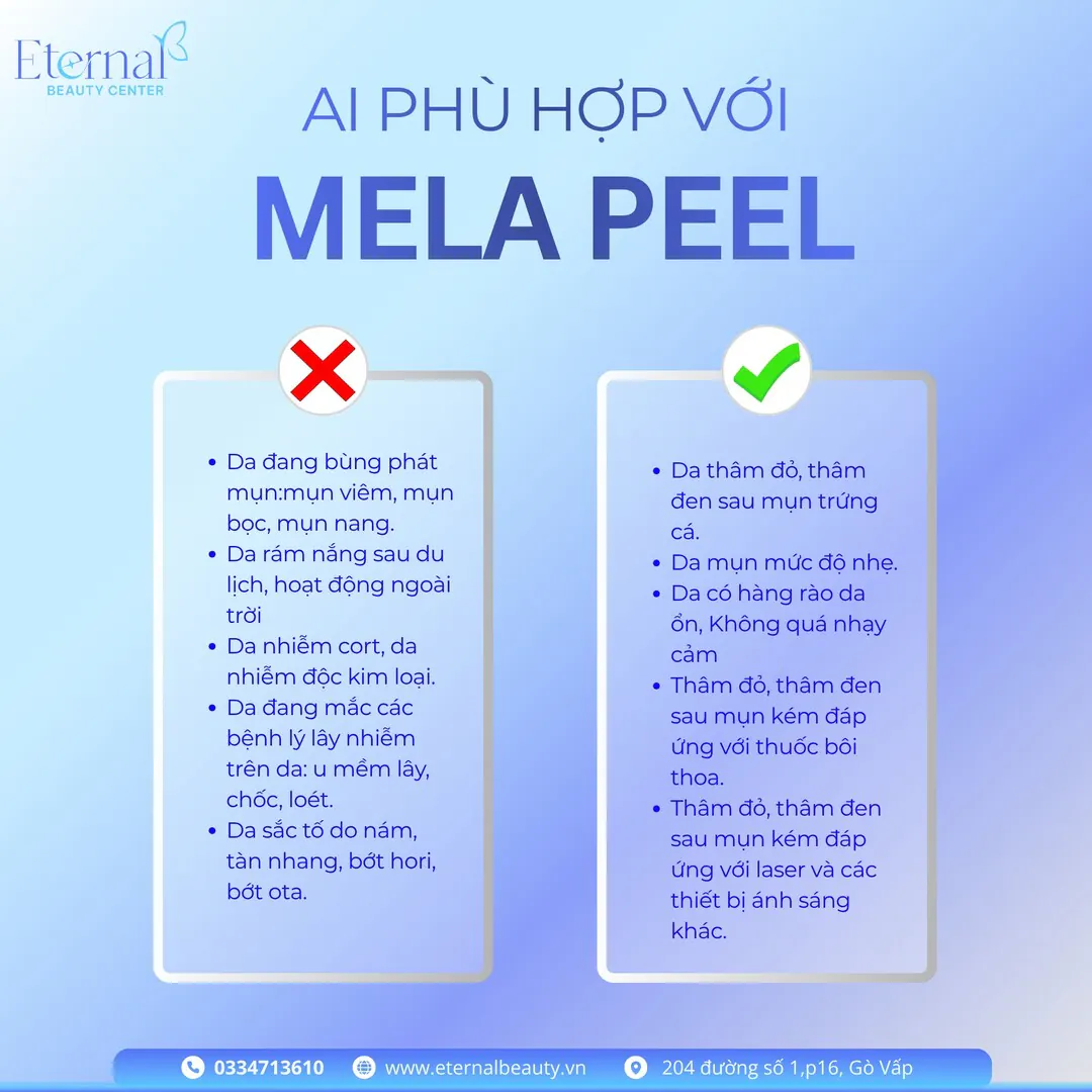 Ai phù hợp với Mela Peel – trường hợp nên và không nên thực hiện tại Eternal Beauty Center