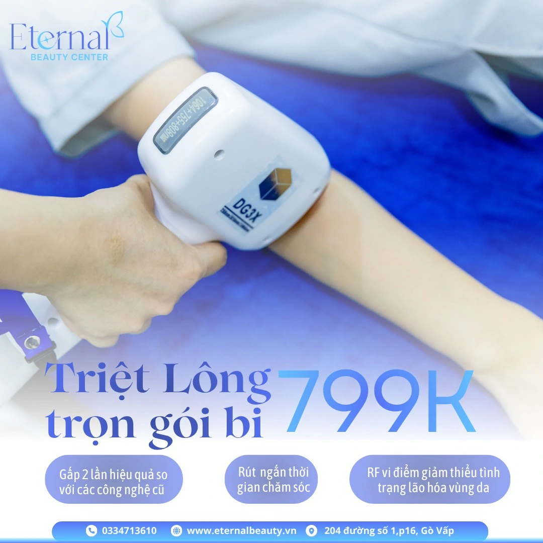 Triệt lông bikini trọn gói 799K bằng Diode Laser tại Eternal Beauty Center Gò Vấp