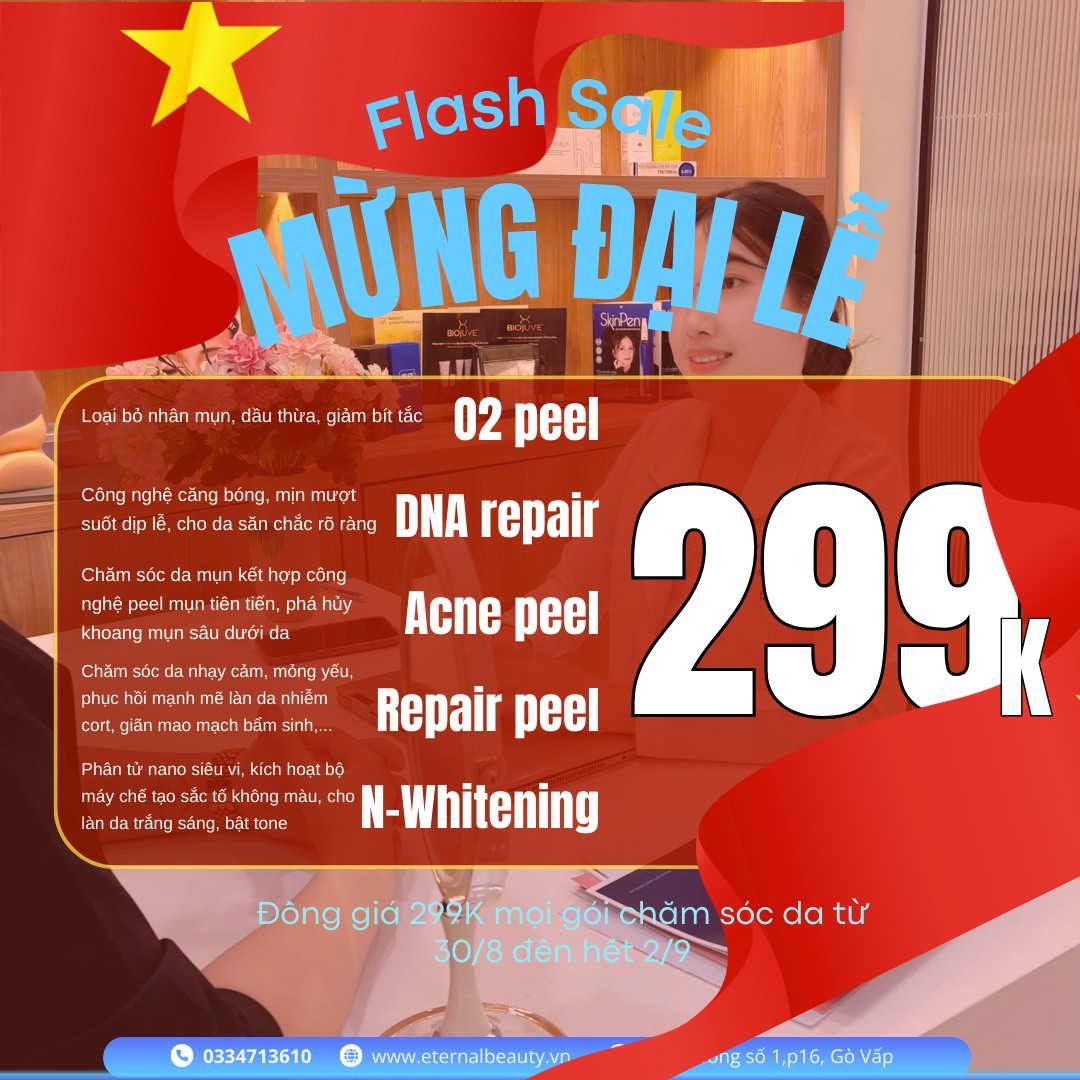 Flash Sale 2/9 – Ưu Đãi Làm Đẹp Chỉ Trong 4 Ngày Tại Eternal Beauty Center