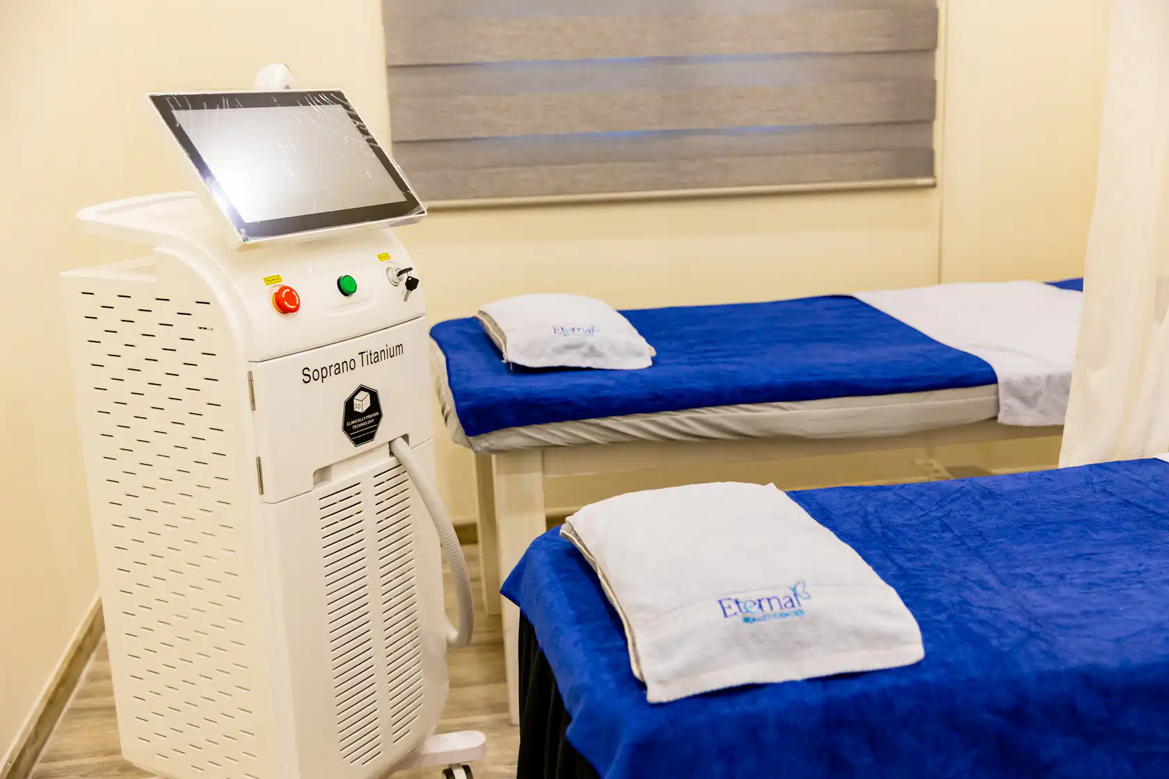 Treatment rooms and equipment at Eternal Beauty Center