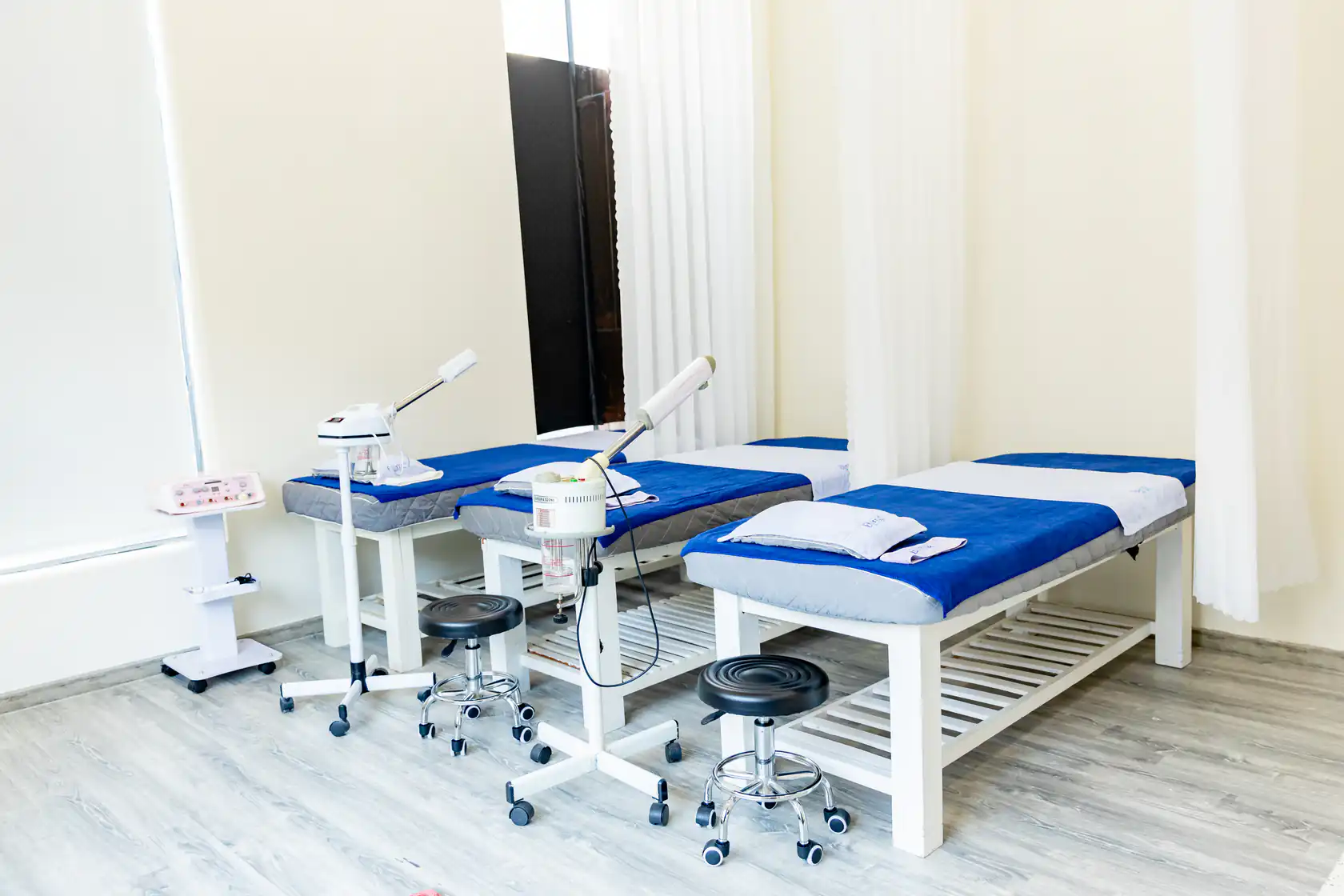 Treatment rooms and equipment at Eternal Beauty Center