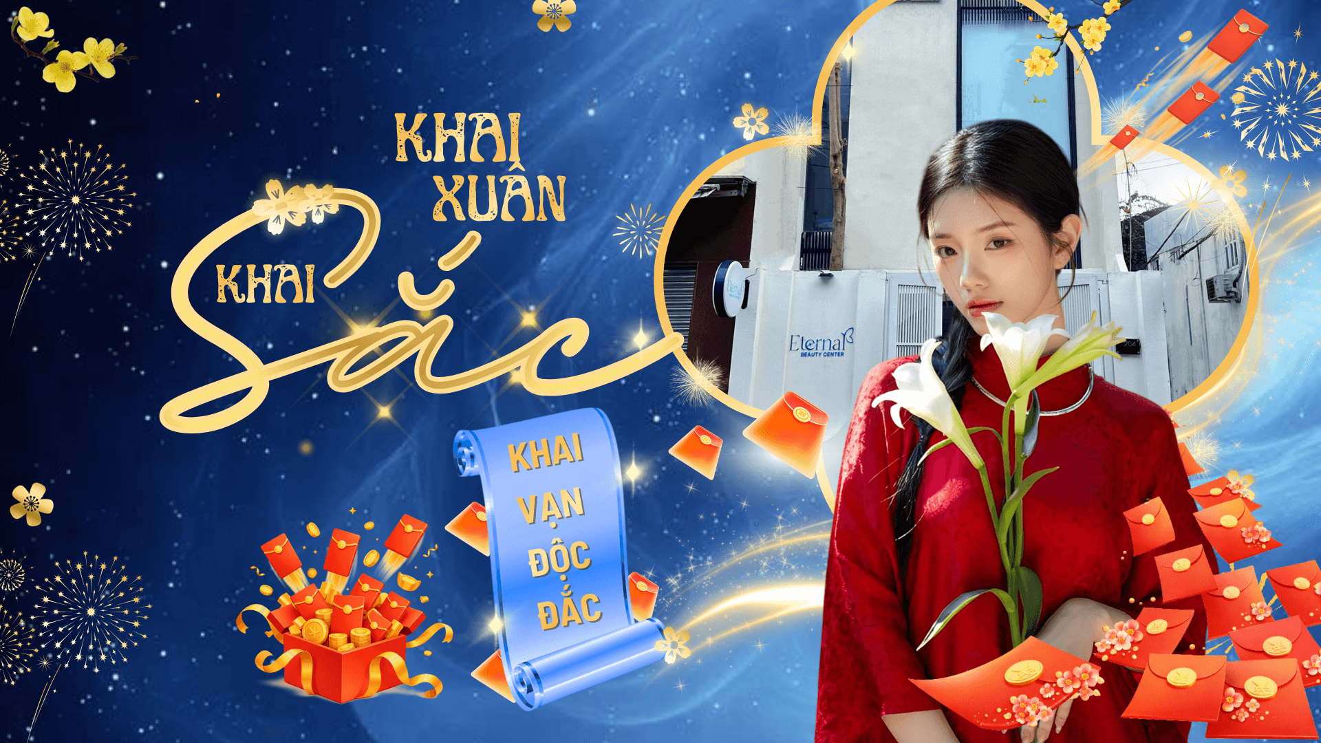 Chương trình Khai Xuân Sắc – Rinh Lộc Vàng tại Eternal Beauty Center
