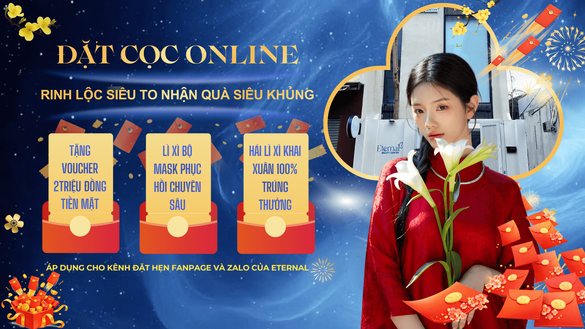 Ưu đãi đặt cọc online đầu năm tại Eternal Beauty Center