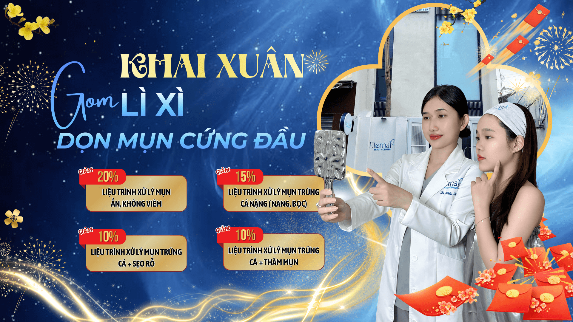 Ưu đãi điều trị mụn đầu năm tại Eternal Beauty Center
